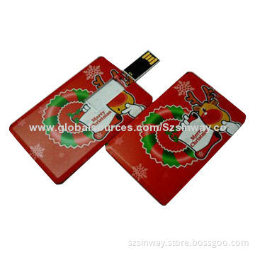 New Credit Card-shaped USB Flash Memory Sticks with Free Full Logos PrintNew